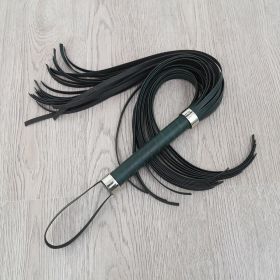 Bondage Flogger Flirting PU Leather Whip Bdsm Spanking Flogger Tassel Bondage Restraints Sex Toys For Couples Woman Adult Games (Color: Dark green)