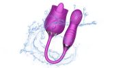 10-frequency 3 in 1 Tongue Licking Stimulus G Spot Telescopic Vibrator