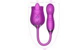 10-frequency 3 in 1 Tongue Licking Stimulus G Spot Telescopic Vibrator